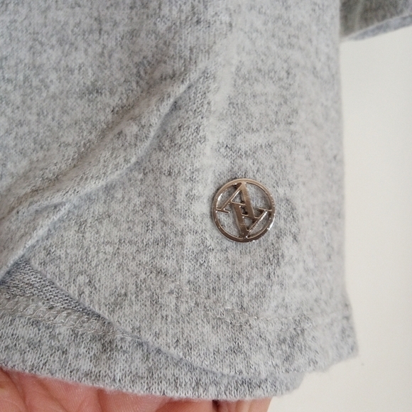 Adrienne Vittadini gray lightweight cowl neck sweater women's size PS NWT - Picture 2 of 7